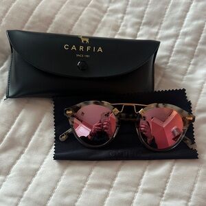 Carfia Sunglasses with Rose Mirrored Lenses